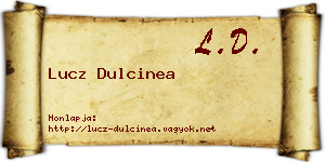 Lucz Dulcinea névjegykártya